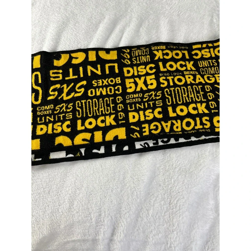 Ruffneck Manhattan Mini Storage Mart Scarf Black Yellow Knit Soccer Style Fringe